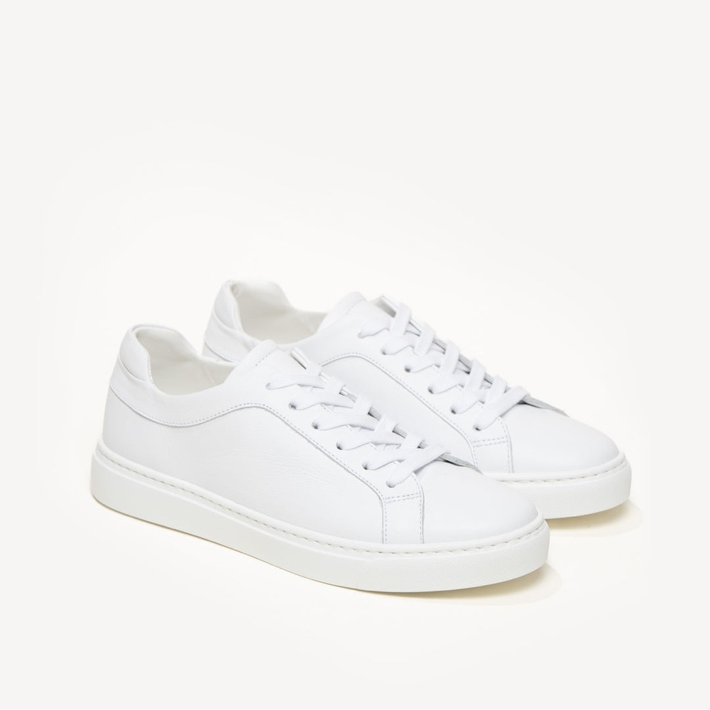 M.GEMI The Palestra Due Women’s White Leather Sneakers Made in Italy size 6.5